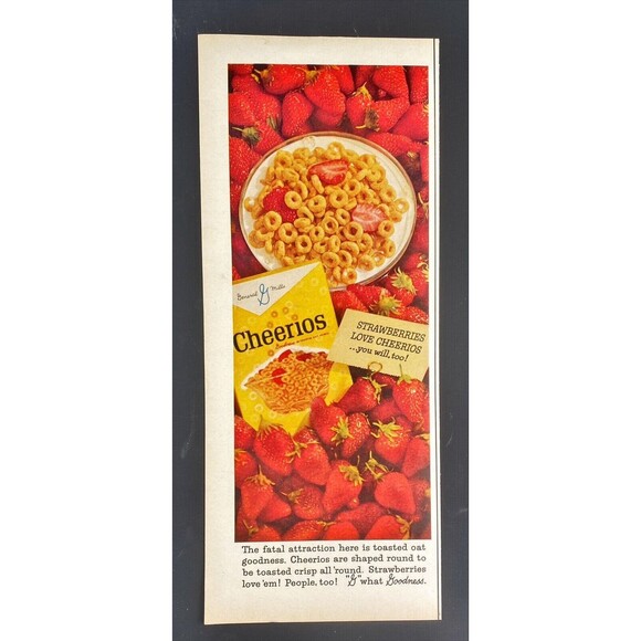 General Mills Cheerios "G" "What Goodness" Vintage Print Ad 1963 - Picture 3 of 3